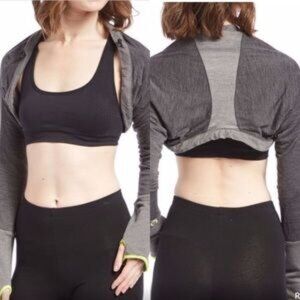 Moxie Cycling Heather Gray Merino Wool Jacket Sz L